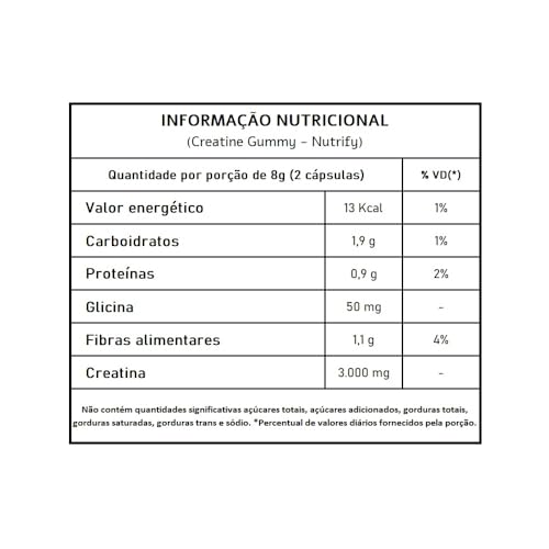 Creatine Gummy Morango Nutrify 60 Gomas