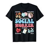 Groovy Sozialarbeiter-Kunst für Männer und Frauenberater T-Shirt