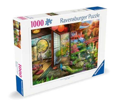Ravensburger Puzzle Adulte Puzzle 1000 pièces 'heure du thé au jardin japonais​ Adultes et enfants à partir de Puzzle de qualit é supérieure Paysage & Evasion 12000635 - vue 2