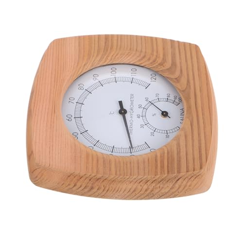 ADOCARN Thermomètre et Hygromètre pour Sauna Bois à Eau Mesure Température et Humidité pour Salle de Bain et Bain Vapeur Monté Mural Simple et Pratique