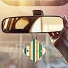 Shamrocks Irish Flag Clovers 3 PCS Car Air Freshener Hanging Aromatherapy Tablets Automotive Ornament for Auto Room Bathroom Bedside Rhombus #4