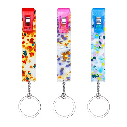 Image of 3PCS Credit Card Puller, Cute Debit Bank Card Grabber for Long Nails ATM Keychain Women with Plastic Clip