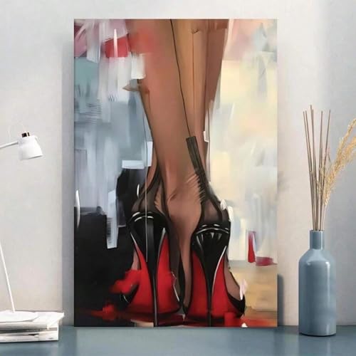 Affiche sur toile de talons hauts XBTYKPB 70x100 cm sans cadre pour salon