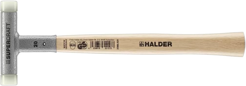 Halder 3366020 AR3366.020 Nylon Mallet with Vibration-Reducing, Multi-Colour, 20 mm