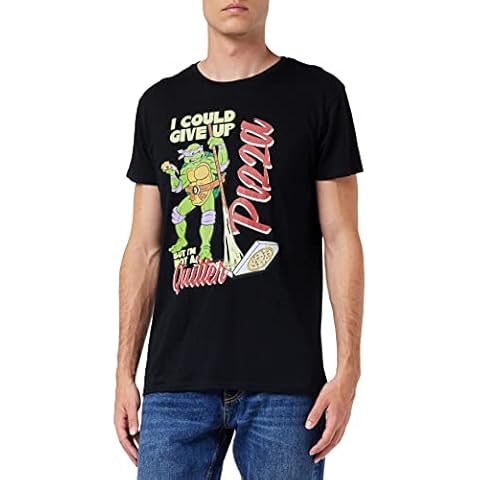 Tortues Ninja Black Men's T-Shirt, Size S Cover