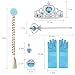 Vicloon 8pcs Princesa Accesorios Conjunto Trenza/Corona/Sceptre/Anillo/Pendientes/Guantes3-10 Años