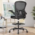 Ergonomic Tall Drafting Chair-Mesh Desk Chair with Flip-Up Arms - Image 2