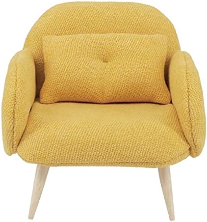 Goodliest Mini Sofa for Doll Bedroom, Miniature Dollhouse Chairs Doll House Couch, 1/12 Scale Miniature Dollhouse Furniture Accessories for Micro Decor Yellow