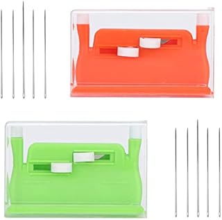 2 Pcs Double Holes Automatic Needle Threader Sewing Threading Tool Needle Insertion Tool for Sewing Clothes DIY Crafts