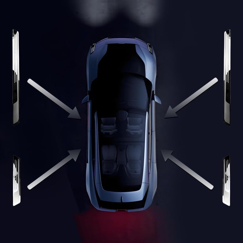 4 Pcs Car Door Sill Protector for Chevy Equinox GMC Terrain 2025 2026, Stainless Steel Car Door Sill Protector Trim Anti-Scratch Automotive Door Entry Guard Protector Trim