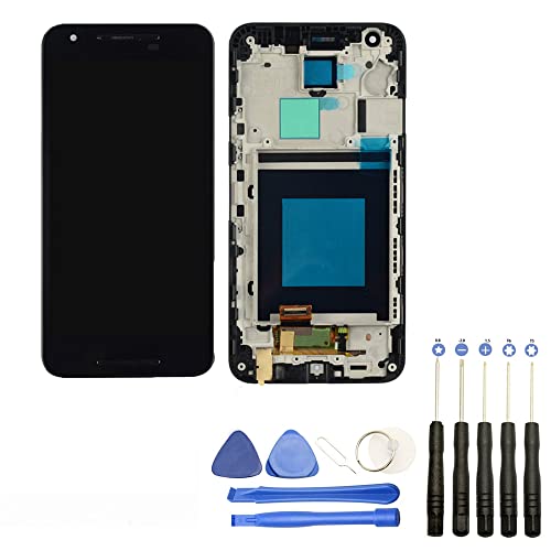 Visiodirect® Ecran Complet: Vitre + LCD sur châssis Compatible avec LG Google Nexus 5X Taille 5.2' Noir+ Kit Outils