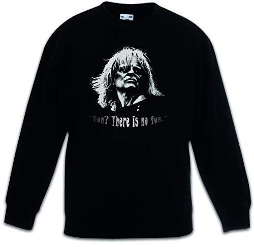 Sweat-shirt noir enfant Urban Backwoods Fun pour garçon et fille avec col rond
