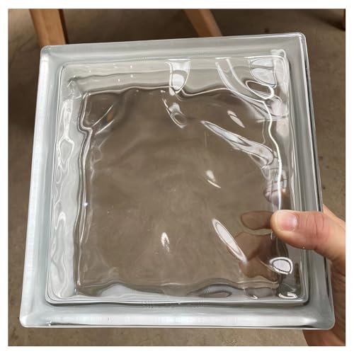 Bloques de vidrio transparente para división de oficina, ladrillos de cristal rectangulares de 190 x 190 x 80 mm para un diseño interior moderno, perfecto para privacidad, atractivo estético y