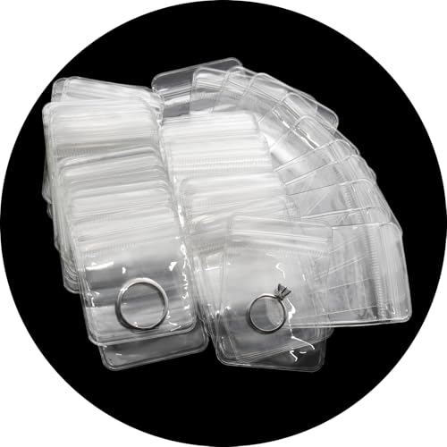 Pine & Linen 100 Pcs Clear Plastic Jewelry Zip Bags, Thick Self Sealing OPP Bag,Anti Oxidation Zipper Bags for Packaging/Jewelry(2 * 2.8inch)