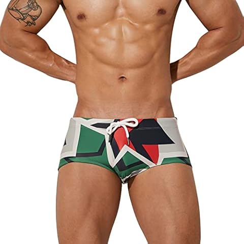 SDERG High Cut Swim Briefs with Pouch Cover