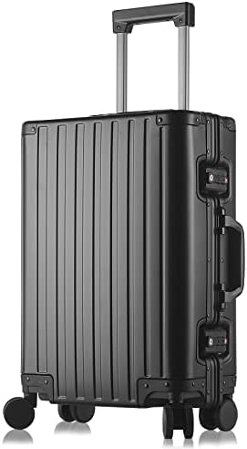Sindermore Luggage, Aluninum Hardside Suitcase With TSA Lock (Black, 20 inch Carry-on)