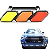 Boigoo Cars Front Grille Trims - Grill Badge Emblem, Truck Label Decoration Accessories, Yellow Orange Red 3-Color Beautiful Style…