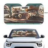 Qpednta Fashion Cat Car Windshield Sun Shade Foldable Automotive Interior Accessories for Protection Auto Sun Heat and UV Rays Blocker Fit Car Front Window for Trucks SUV Van