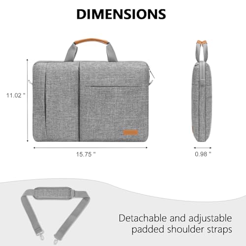 Sac messenger ordinateur 15 pouces gris style minimaliste chic