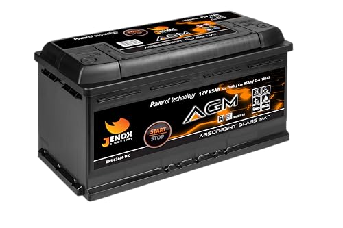 12V 105AH Jenox Deep Cycle AGM Leisure Batter for off grid/solar systems, Motorhome, Caravan and Marine