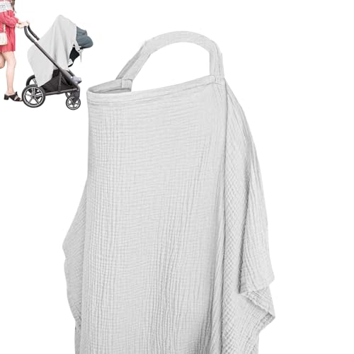 Breast Feeding Cover Women, Soft Nursing Cover with Hoop, Breastfeeding Supplies, Car Seat Accessories, 37.4x27.95inches for Baby, Pumping, Child Safety