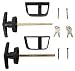 Shed T-handle Lock Set Black 6 1/2" (1 Pair)