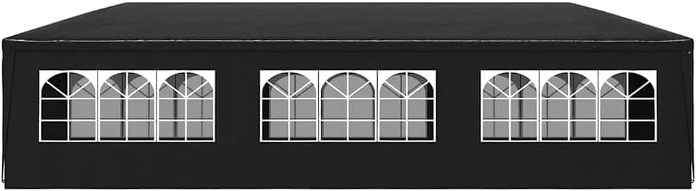 Anthracite Polyethylene Party Tent 3x9 Meters Large Steel Frame for Outdoor Events Weddings and BBQs Spacious Design Durable Materials Easy Assembly