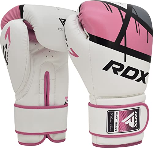 Image of RDX Boxing Gloves EGO, Sparring Muay Thai Kickboxing MMA Heavy Training Mitts, Maya Hide Leather, Ventilated, Long Support, Punching Bag Workout Pads, Men Women Adult 8 10 12 14 16 oz