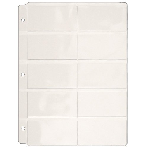 StoreSMART - Business Card Binder Pages - 10 Pack - Vinyl Plastic - VH308-10