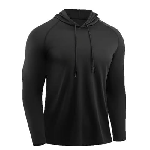 Men’s Athletic Sport Hoodie, Breathable Activewear Pullover Top, Lightweight Long