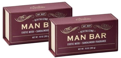 San Francisco Soap Company Man Bar Set Of 2 10 Oz. Soap Bars (Exotic Musk & Sandalwood) #TOP3