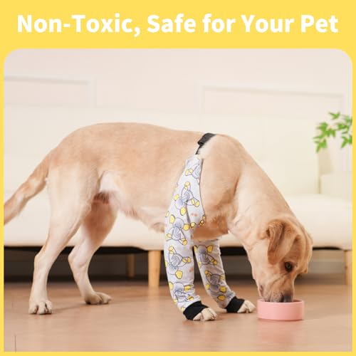 Image of LovinPet Dog Elbow Protector Anti-Licking Elbow Sleeve, Adjustable, Comfortable & Durable Front Leg Guard for Medium to Large Dogs, Prevents Licking and Chewing,Dog Sleeve,Dog Leg Sleeve,Grey