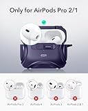 ESR for AirPods Pro 2 Case (2023/2022/2019, 2nd/1st Gen), Compatible with AirPods Pro 2nd Generation (USB-C/Lightning Cable), Effortless MagSafe, Drop-Proof Lock, Easy Open, Cyber Series, Purple - Image 2