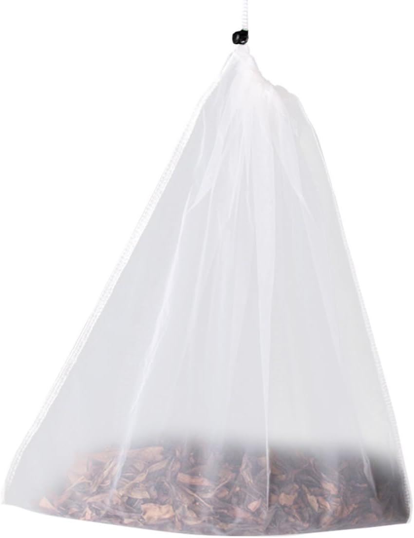 Reusable Nylon Mesh Tea Strainer Bags Drawstring 34x37cm