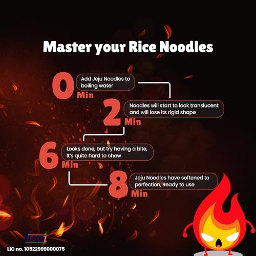 Image of Jvapa Jeju Rice Noodles - Naturally Gluten Free, Made with 100% Rice, Combo with Instant Noodles 540g (Korean Flavours with Seasoning) | Super Spicy KoreanKimchi & KoreanCheese