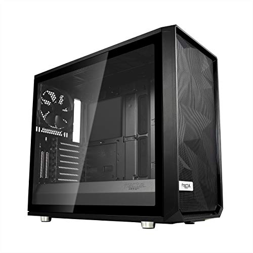 Fractal Design Meshify S2 Gehäuse aus gehärtetem Glas, USB 3.1 Gen 2 Type-C Anschlüsse, neun Lüfterpositionen, Light Tint