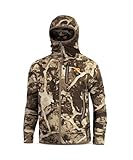 First Lite Men's Sawtooth Hybrid Jacket - Merino Wool Camo Hunting Coat - First Lite Cipher - X-Large