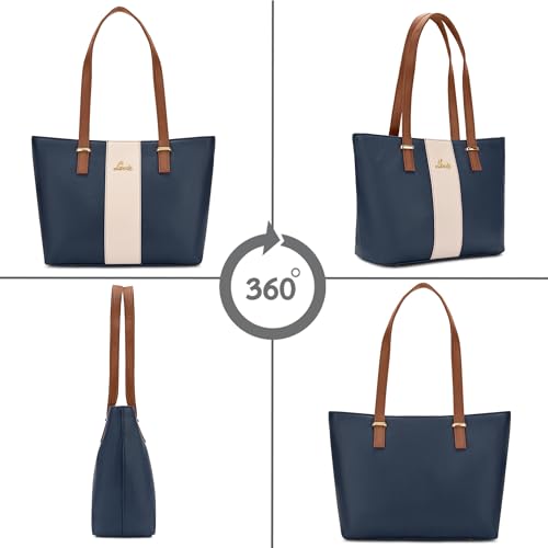 Image of Lavie Women's Kara Colourblock Tote Bag for Women | Tote Handbag for Work | Ladies purse | Stylish Shoulder Bag | Gift for Women