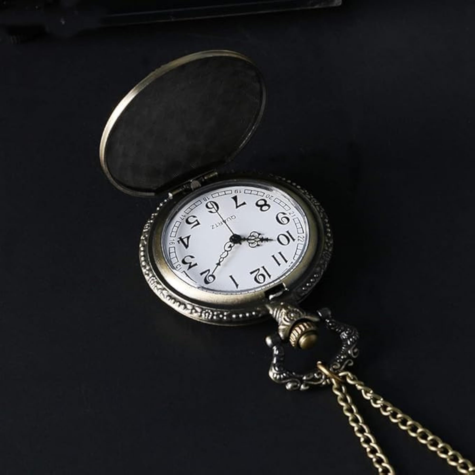 Vintage Motorcycle Pocket Watch, Antique Bronze Design