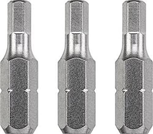 kwb 3 x bits 25 mm Hex 2.5mm Industrial Steel 121402 (TQ 60 Steel, ISO 1173, Drive C 6.3)