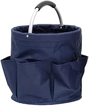 Hduacuge - Bolsa de almacenamiento plegable portátil, color azul oscuro, bolsa de herramientas de jardinería, bolsa de herramientas manual, accesorios de plantación, cesta de camping