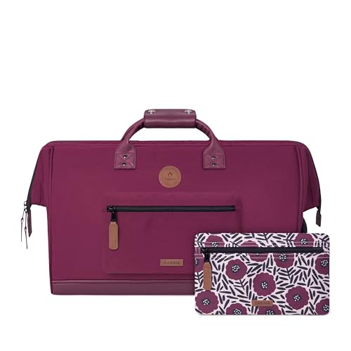 CABAIA - Reisetasche Duffle Adventurer Nice 40L - Handgepäck 45x30x29 cm - Wasserabweisend & Vegan - 2 Taschen - Schuhfach - Weekender & Sporttasche für Damen & Herren - Violett