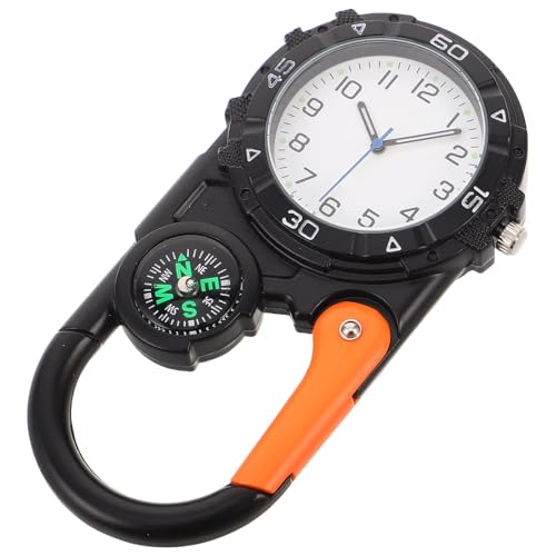 Montre à quartz avec boussole intégrée et mousqueton métal antichoc Milisten