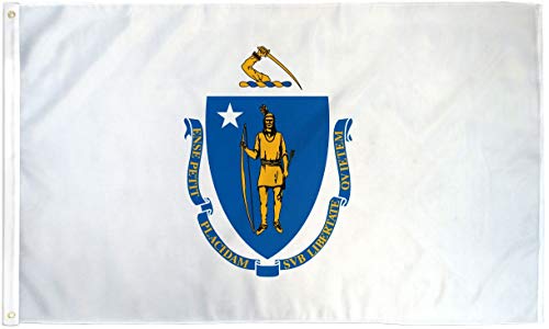Bandera náutica de Massachusetts solución de doble cara para mástil de barco e interior 2