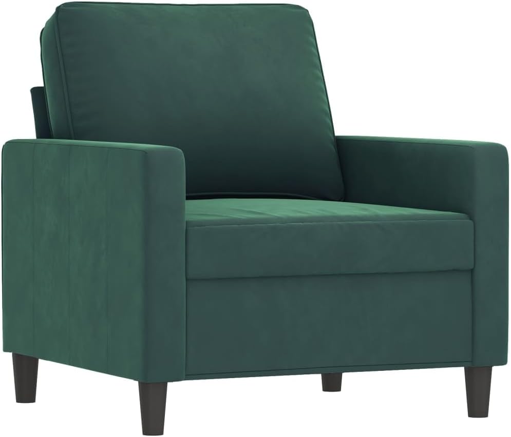 Sofa Chair Dark Green Velvet (100% Polyester) Living Room Furniture
