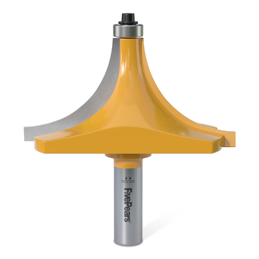 Snapklik.com : FivePears 1-1/2 Radius Roundover Router Bit 1/2 Inch Shank