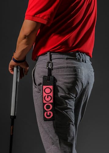Image of ANDGOLF Pleats Ball Towel, Use to Wash My Ball and Club, Best Choice for Golf Gifts, Embroidered Golf Towels, Clip for Bags /Pants /Skirts, Durable Elastic Band, Colorful Fashion Golf Item (Pink)