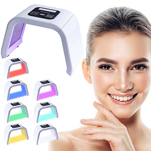 LED Face Mask Light Therapy ,Skin LED Equipment,7 in 1 Color PDT Photon Facial Skin Care Mask Beauty Tools for SPA Salon at Home 