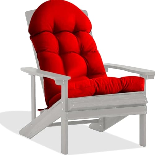 Coussin de chaise Adirondack rouge à dossier haut imperméable - 2