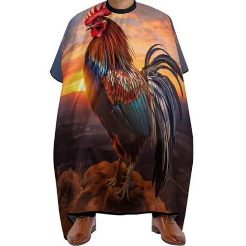 Rooster Hair Cutting Cape for Men Women Waterproof Barber Cape Adjustable Salon Haircut Capes